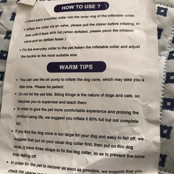 NIB Inflatable Dog Collar - Picture 3 of 6